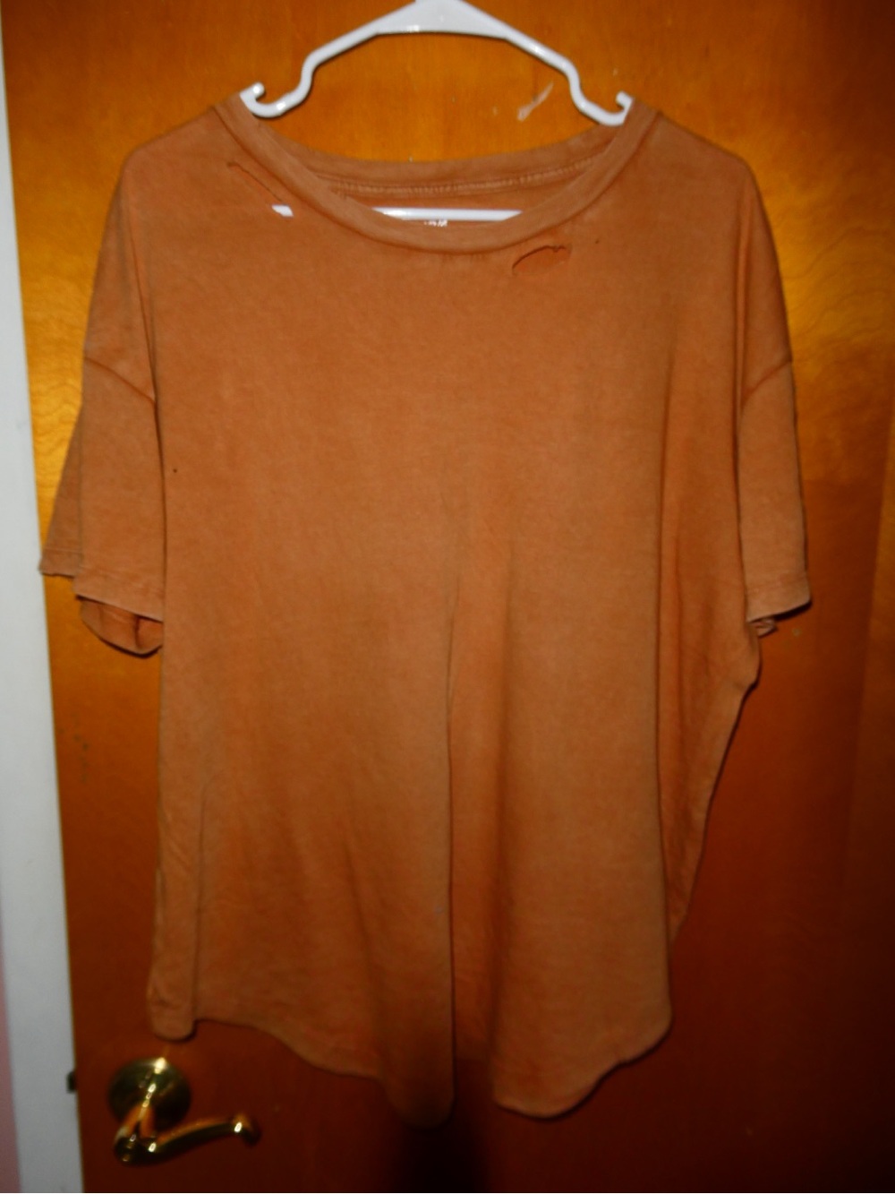 aerie Oversized Short-Sleeve Tee in Rust